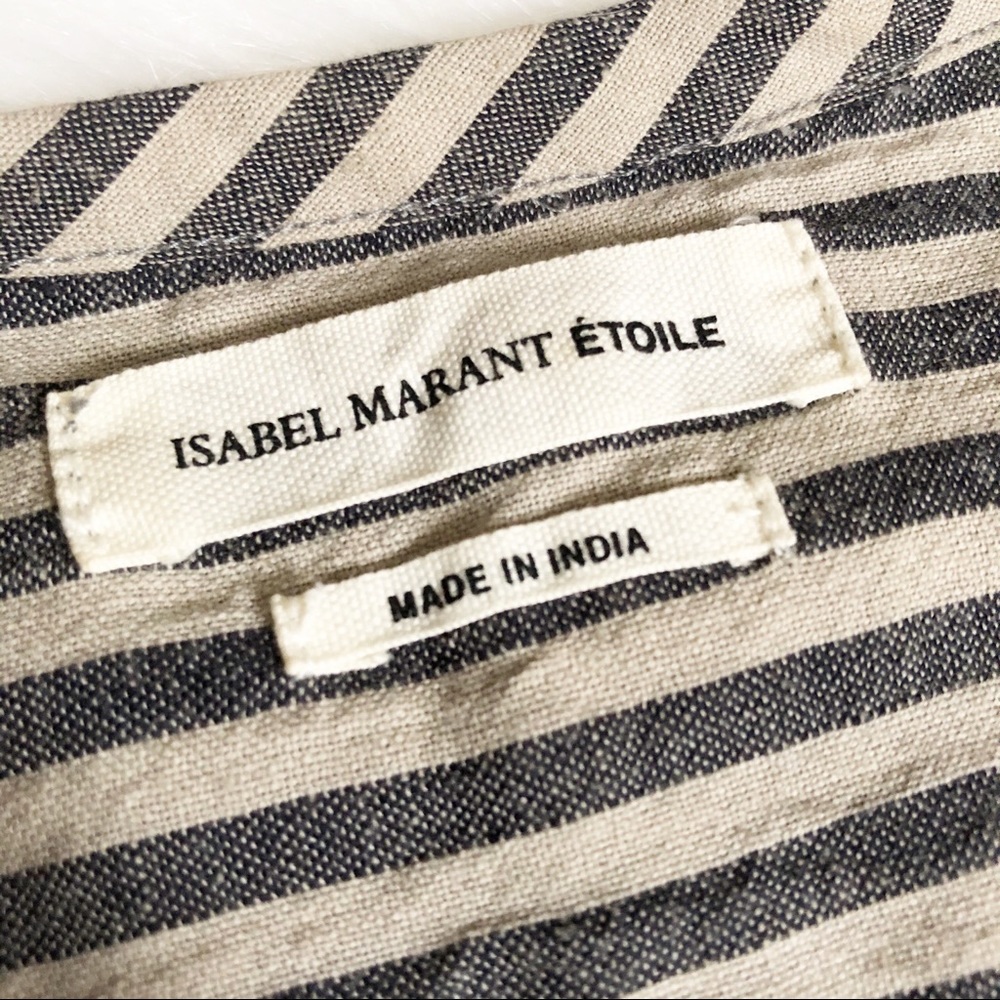 Isabel Marant Etoile Striped 1/4 button Popover S - Picture 3 of 7